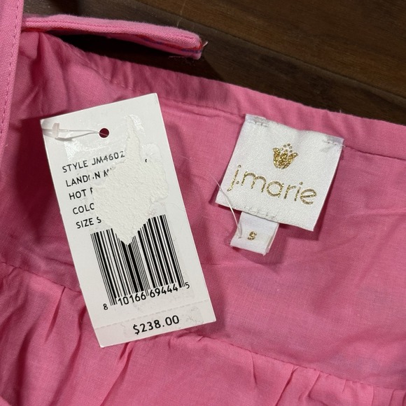 J.Marie Women's Size Small Pink Embroidered Sleeveless Landon Midi Dress - Picture 7 of 14